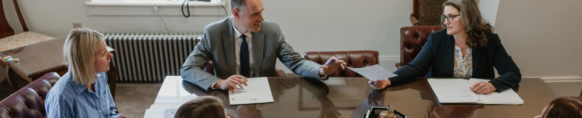 Attorneys meeting at Mosebey Law Group